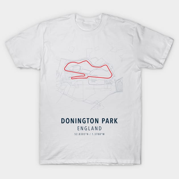 donington park simple map T-Shirt by boy cartograph